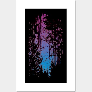 Technicolour Forest Posters and Art